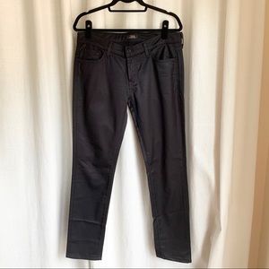 Seven for all mankind black shiny slim bootcut